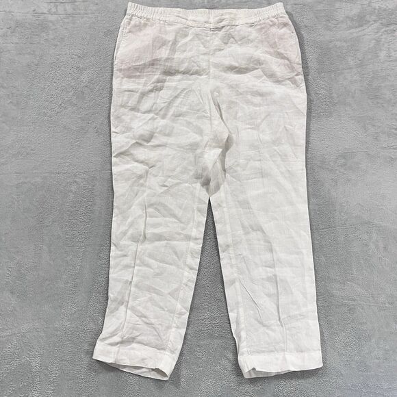 J. Jill White Linen Pants - Picture 1 of 9